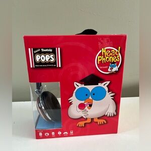 New DGL Tootsie Roll Candy Over Ear Headphones 3.5mm Jack 4 Foot Cord Owl